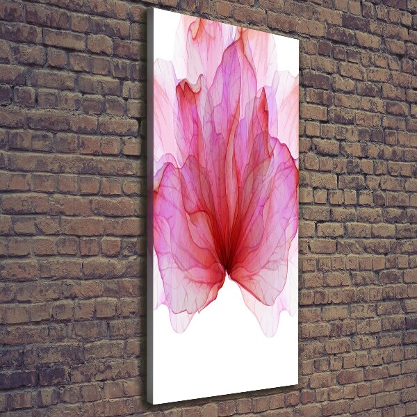 Cuadro moderno en lienzo resistente uv vertical Flor rosa