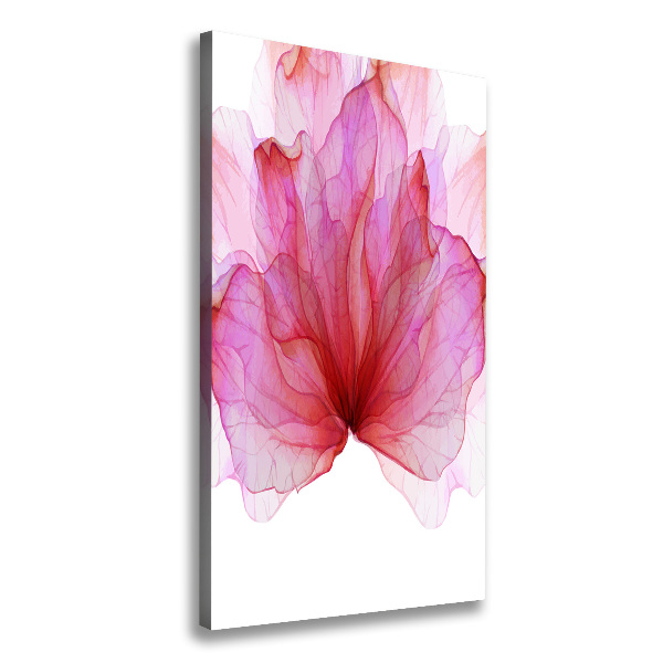 Cuadro moderno en lienzo resistente uv vertical Flor rosa