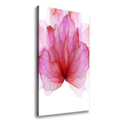 Cuadro moderno en lienzo resistente uv vertical Flor rosa