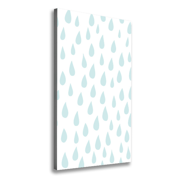 Cuadro canvas decorativo para salón vertical Gotas