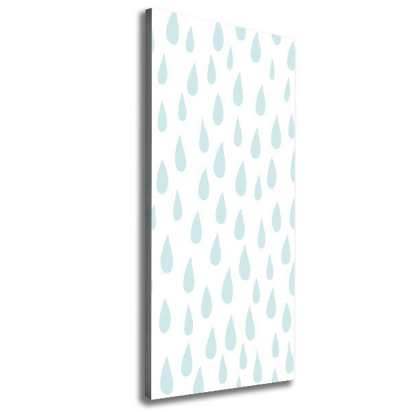 Cuadro canvas decorativo para salón vertical Gotas
