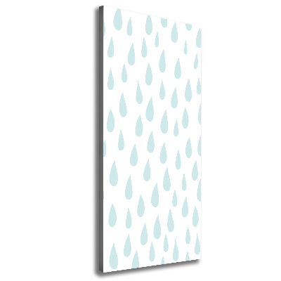 Cuadro canvas decorativo para salón vertical Gotas