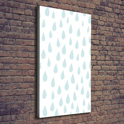 Cuadro canvas decorativo para salón vertical Gotas