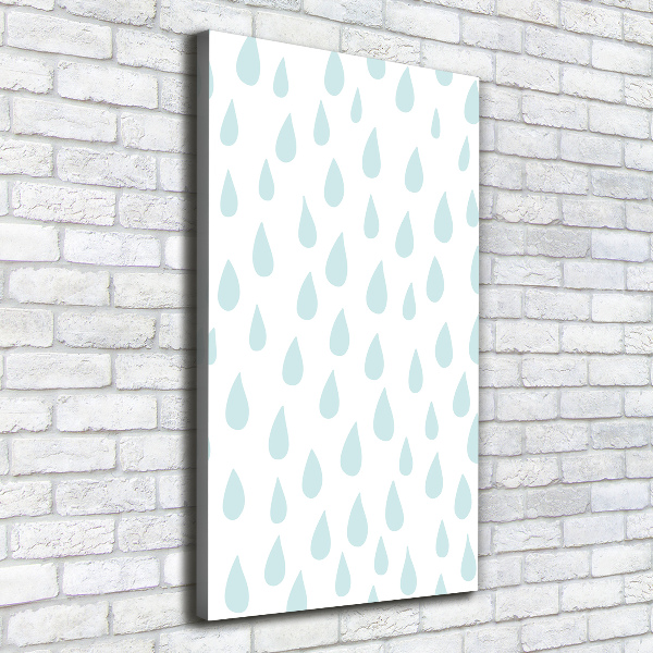 Cuadro canvas decorativo para salón vertical Gotas