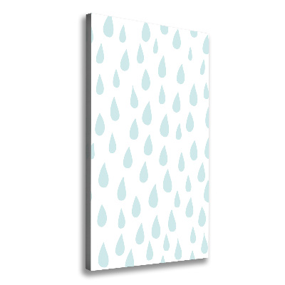 Cuadro canvas decorativo para salón vertical Gotas