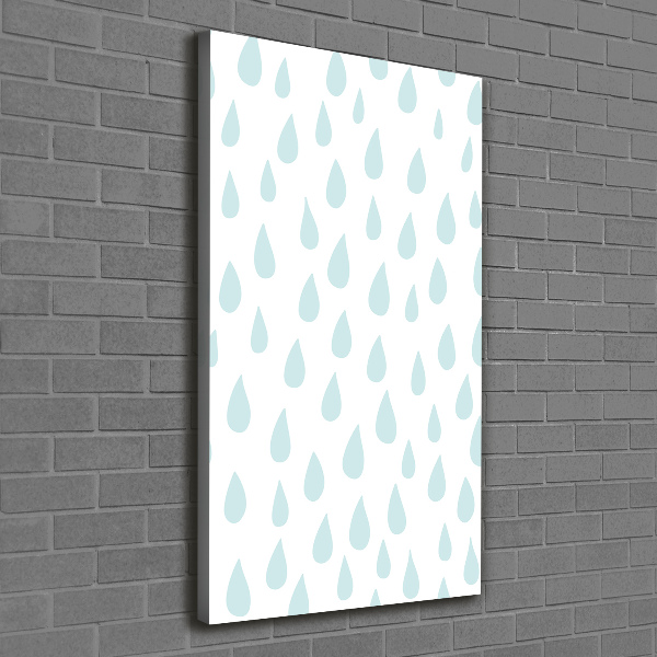 Cuadro canvas decorativo para salón vertical Gotas