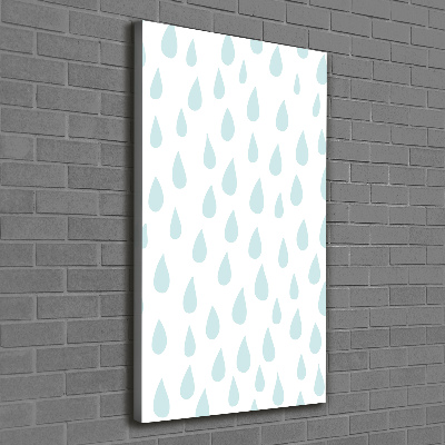 Cuadro canvas decorativo para salón vertical Gotas