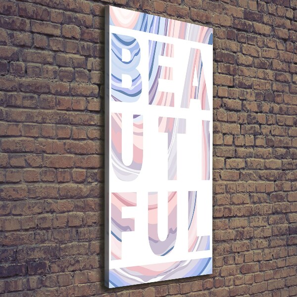 Cuadro moderno en lienzo resistente uv vertical Hermoso