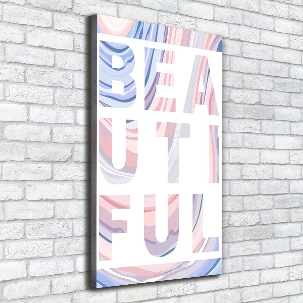 Cuadro moderno en lienzo resistente uv vertical Hermoso