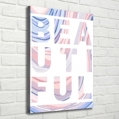 Cuadro moderno en lienzo resistente uv vertical Hermoso