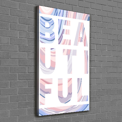 Cuadro moderno en lienzo resistente uv vertical Hermoso