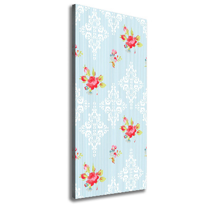 Fotografía en lienzo vertical Rosas