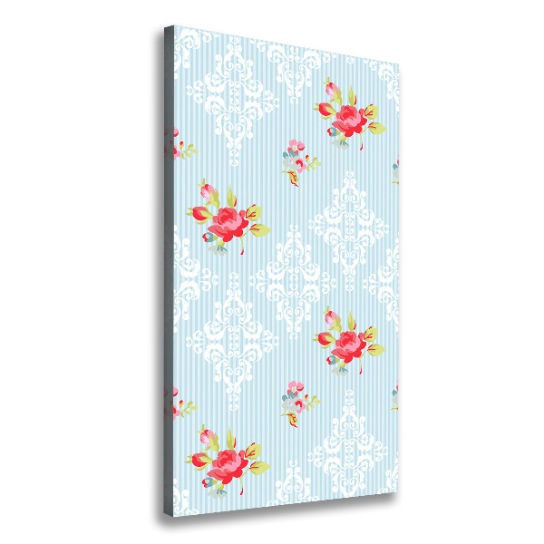 Fotografía en lienzo vertical Rosas