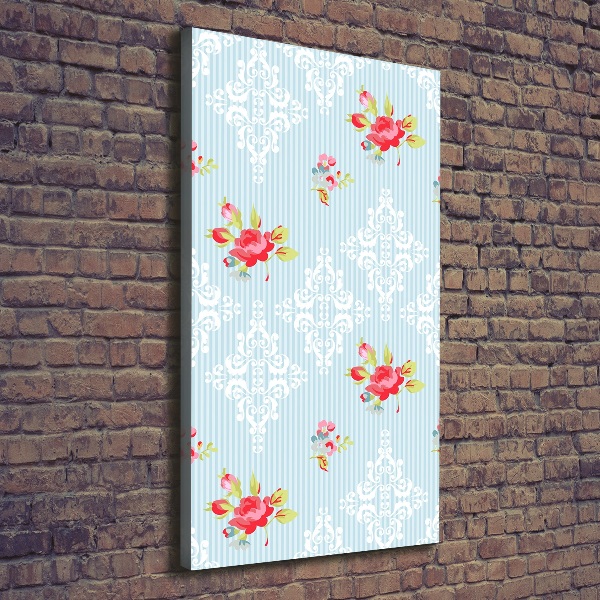 Fotografía en lienzo vertical Rosas