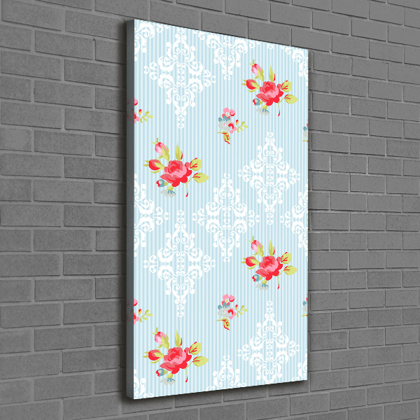 Fotografía en lienzo vertical Rosas