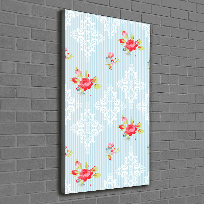 Fotografía en lienzo vertical Rosas