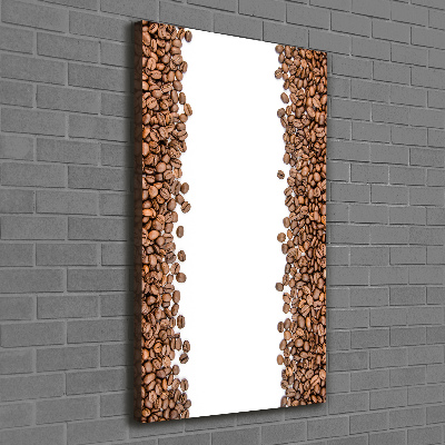 Cuadro moderno en lienzo resistente uv vertical Granos de café