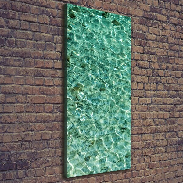 Cuadro canvas decorativo para salón vertical Agua clara