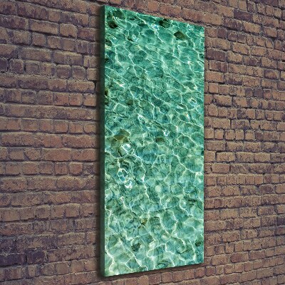 Cuadro canvas decorativo para salón vertical Agua clara