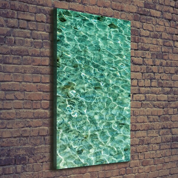 Cuadro canvas decorativo para salón vertical Agua clara