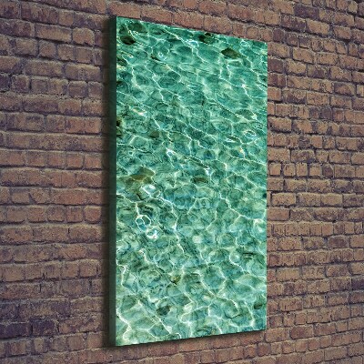 Cuadro canvas decorativo para salón vertical Agua clara