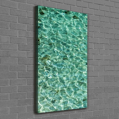Cuadro canvas decorativo para salón vertical Agua clara