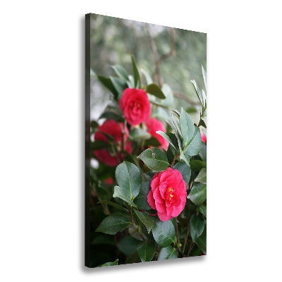 Cuadro canvas decorativo para salón vertical Camelia