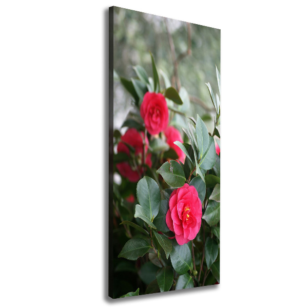 Cuadro canvas decorativo para salón vertical Camelia
