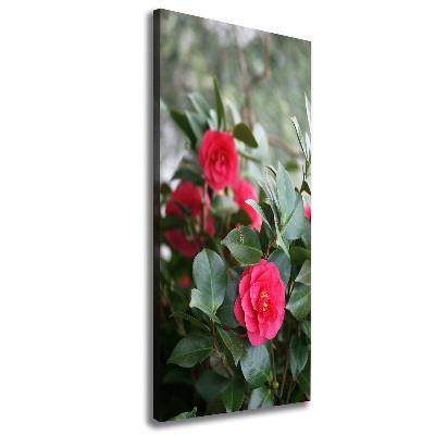 Cuadro canvas decorativo para salón vertical Camelia