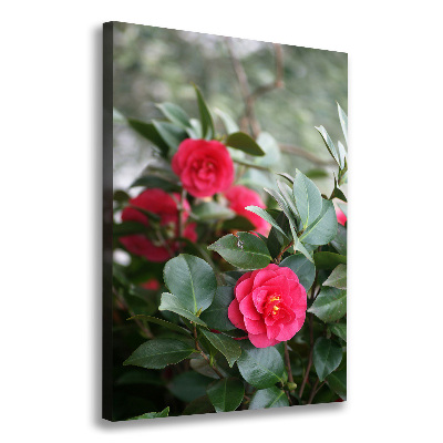 Cuadro canvas decorativo para salón vertical Camelia