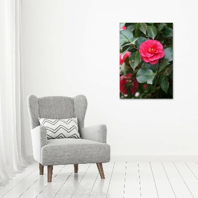 Cuadro canvas decorativo para salón vertical Camelia