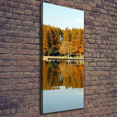 Fotografía en lienzo vertical Parque en otoño