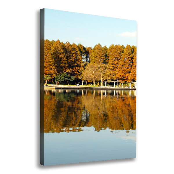 Fotografía en lienzo vertical Parque en otoño