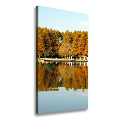 Fotografía en lienzo vertical Parque en otoño