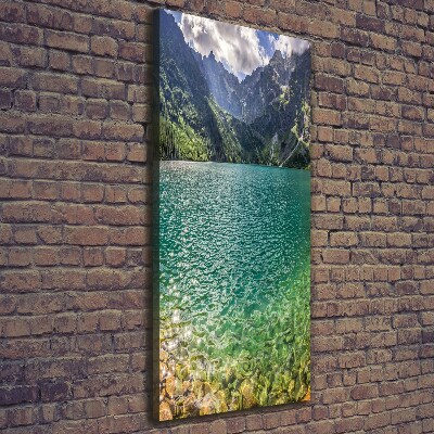 Foto obraz na płótnie pionowy Jezioro w górach