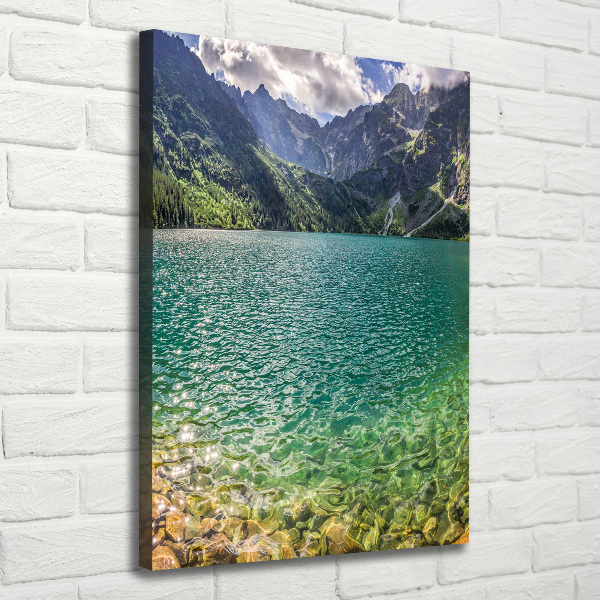 Foto obraz na płótnie pionowy Jezioro w górach