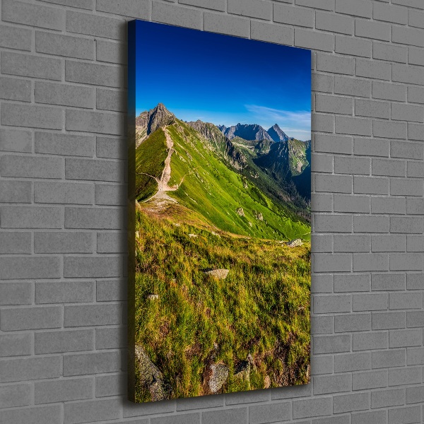 Cuadro canvas decorativo para salón vertical Montañas Tatra