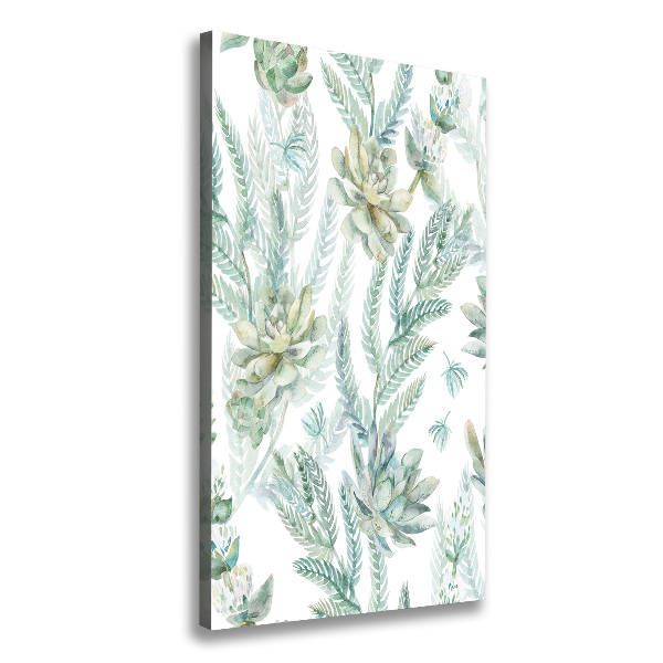 Fotografía en lienzo vertical Patrón floral