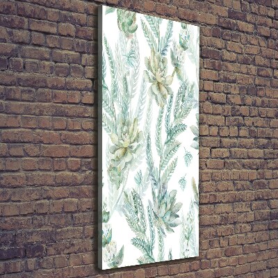 Fotografía en lienzo vertical Patrón floral