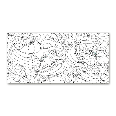 Cuadro de cristal templado moderno horizontal Adornos