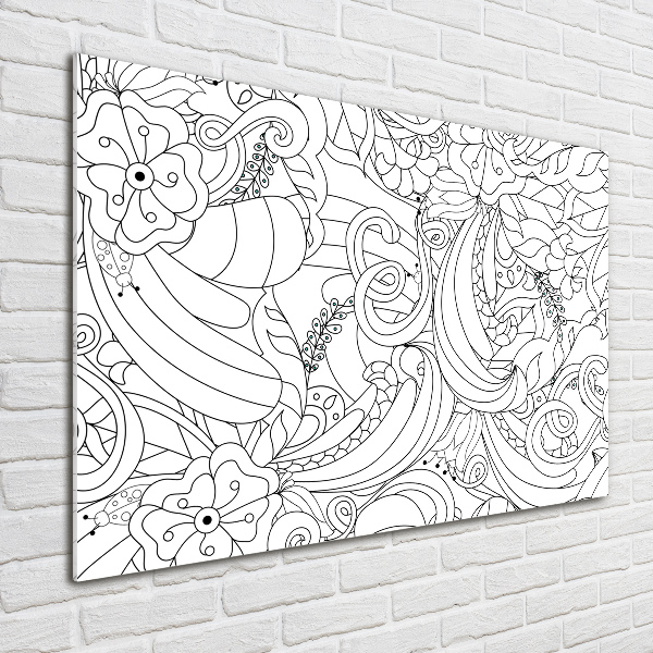 Cuadro de cristal templado moderno horizontal Adornos