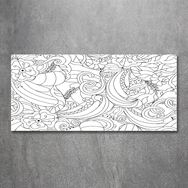 Cuadro de cristal templado moderno horizontal Adornos