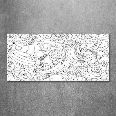 Cuadro de cristal templado moderno horizontal Adornos