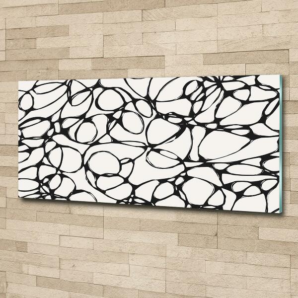 Foto en cristal de alta calidad con impresión uv horizontal Círculos caóticos