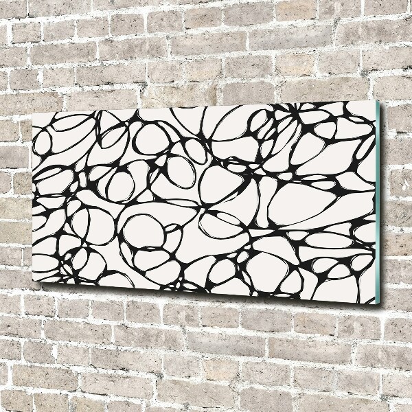 Foto en cristal de alta calidad con impresión uv horizontal Círculos caóticos