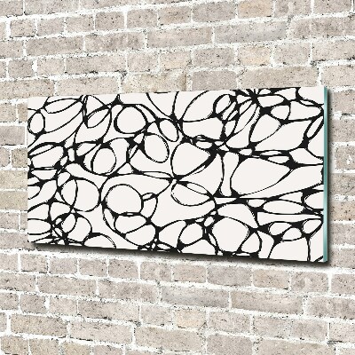 Foto en cristal de alta calidad con impresión uv horizontal Círculos caóticos