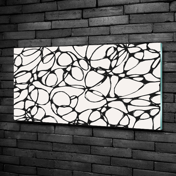 Foto en cristal de alta calidad con impresión uv horizontal Círculos caóticos