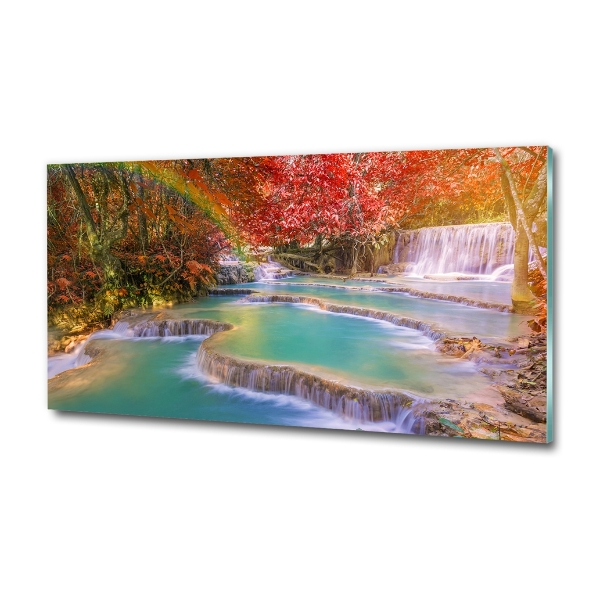 Impresión en cristal con acabado brillante horizontal Cascada