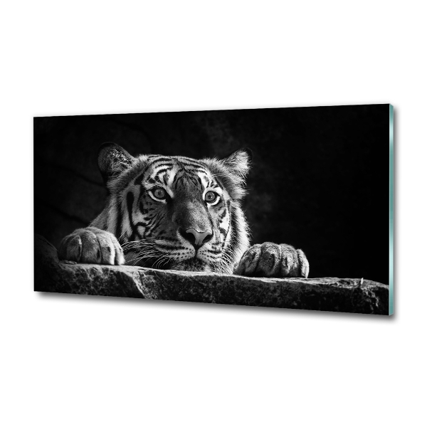 Cuadro de cristal templado moderno horizontal Tigre