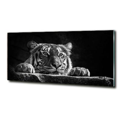 Cuadro de cristal templado moderno horizontal Tigre